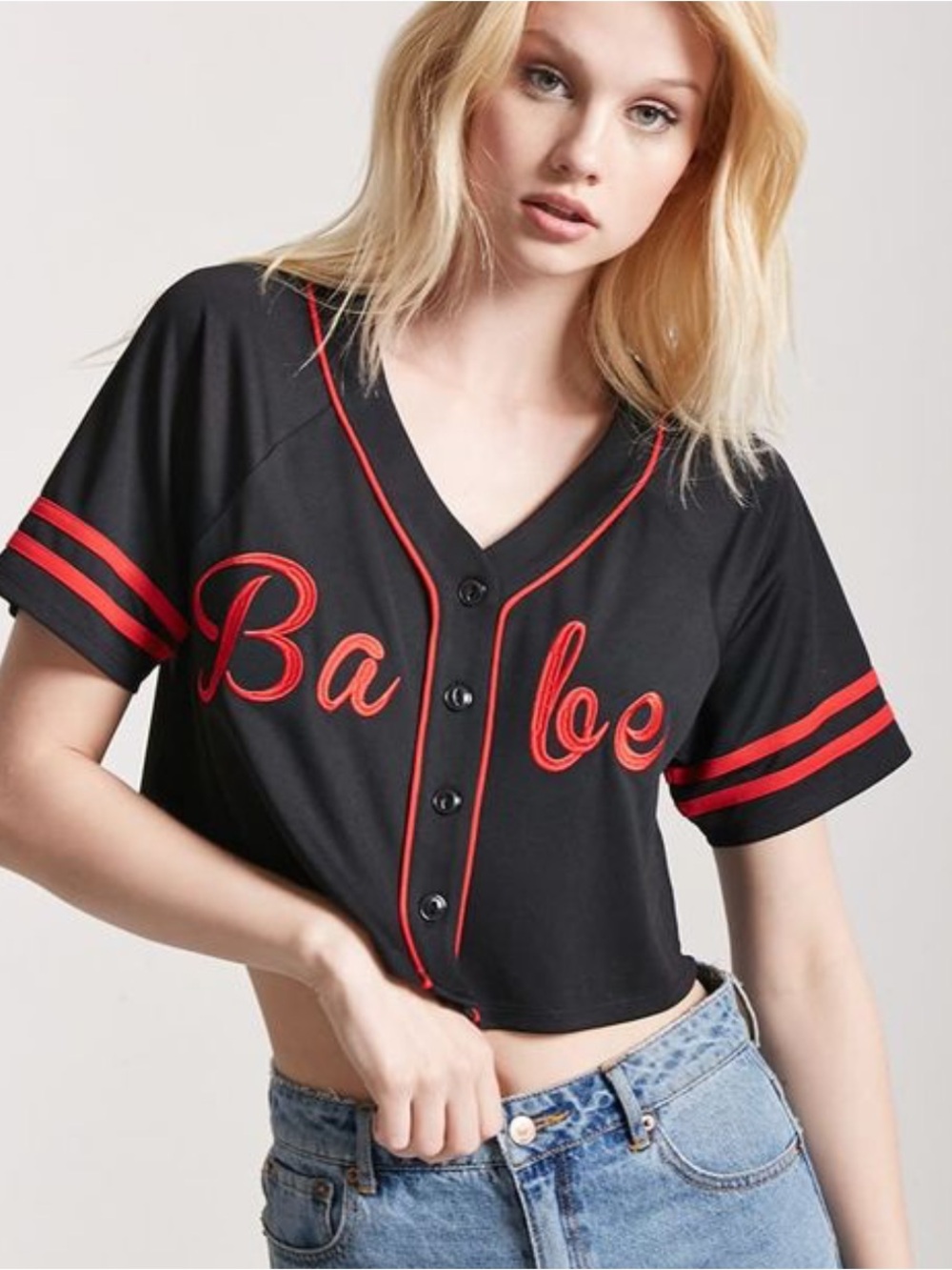 Forever 21 Black Top with Crew Neck